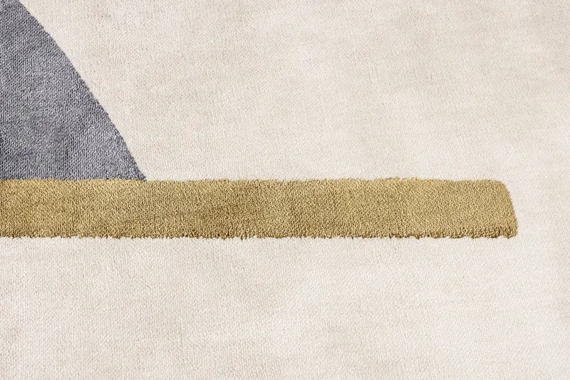 Teppich Phila 160x257 cm in Blau mit Glanz-Matt-Optik von Zuiver