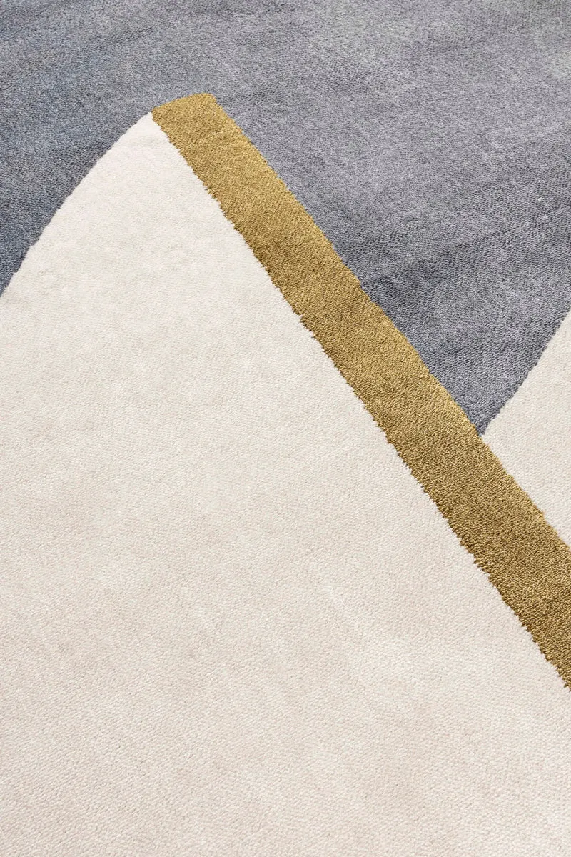 Teppich Phila 160x257 cm in Blau mit Glanz-Matt-Optik von Zuiver