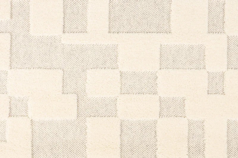 Teppich Bricks 200x300 cm, Grau/Beige aus 100% Wolle von Zuiver