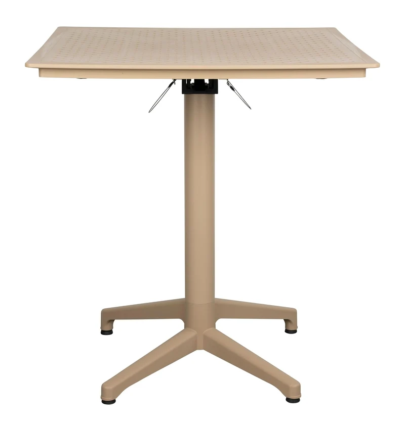 Bistrotisch George klappbar in Beige mit Metallbein für den Garten