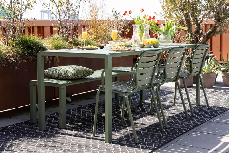 Gartenstuhl Vondel im 2er-Set, Grün aus Aluminium von Zuiver