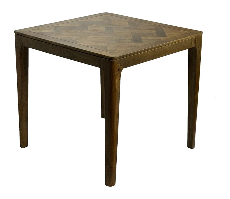 Esstisch Mango 80x80 cm Walnuss-Finish, Massivholz für 4 Personen