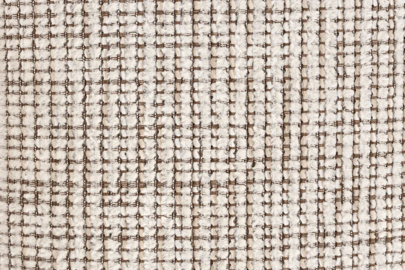 Hocker Staple Braun mit verspieltem Blockdesign aus Polyester