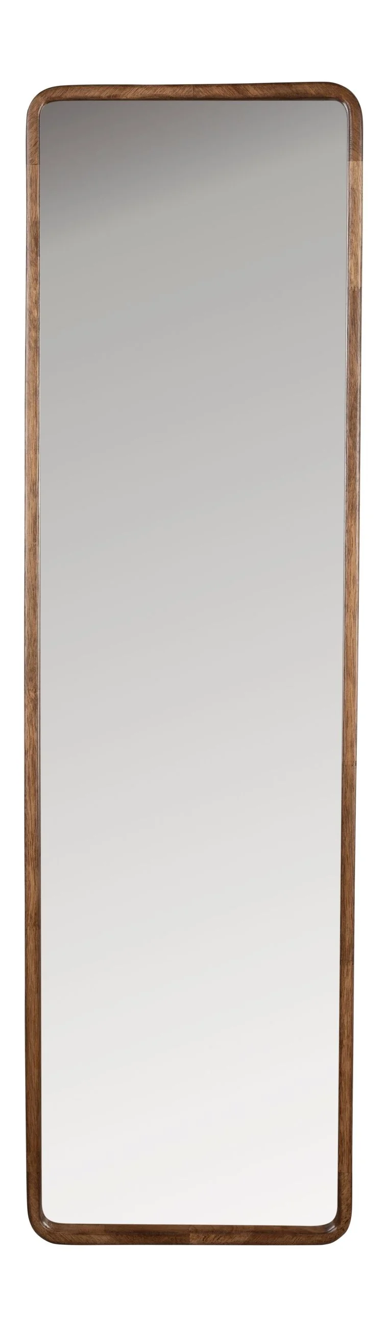 Wandspiegel Nyko Rectangle L, 120x34 cm, Gummibaumholz-Rahmen in Beige