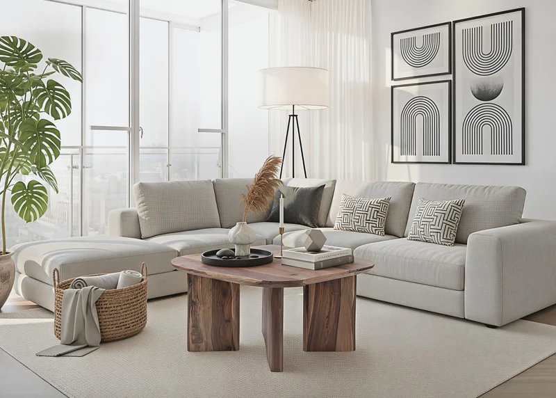 Couchtisch Sheesham Massivholz 60x60cm, quadratisch fürs Wohnzimmer