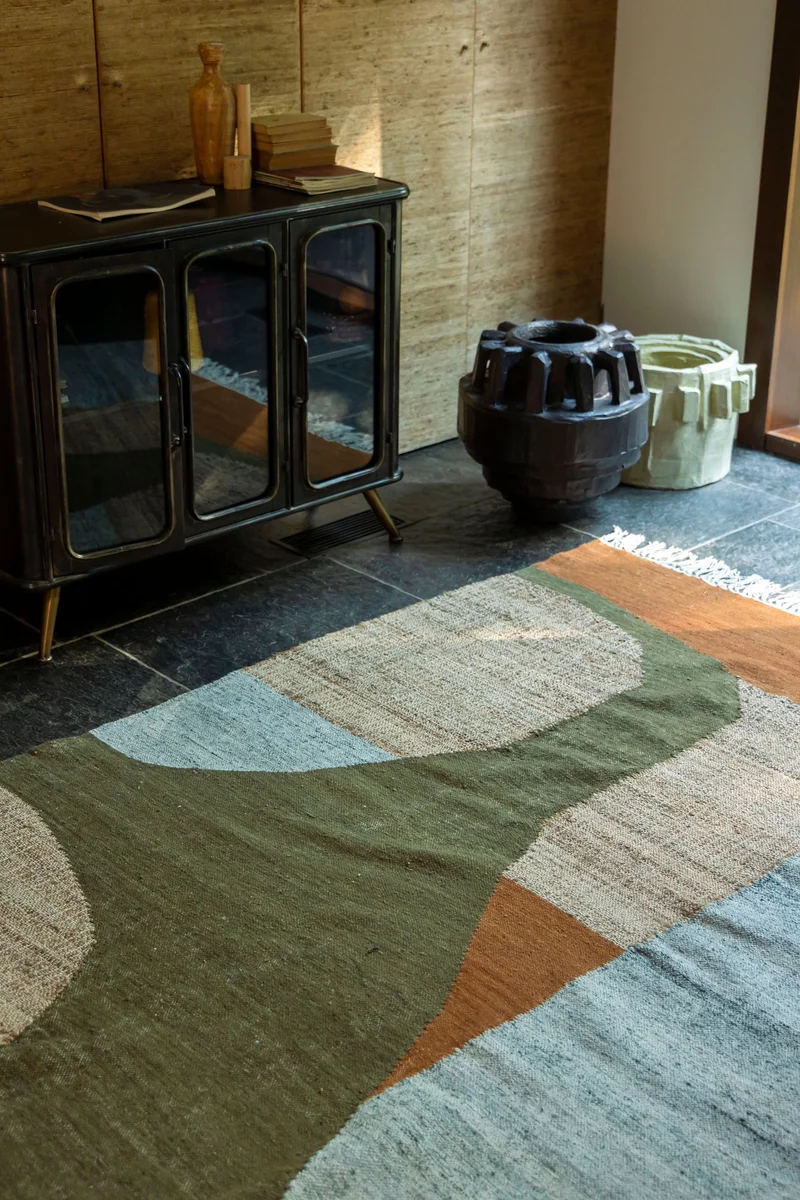 Teppich Pavilion 160x230 cm in Natural Green Brown von Dutchbone