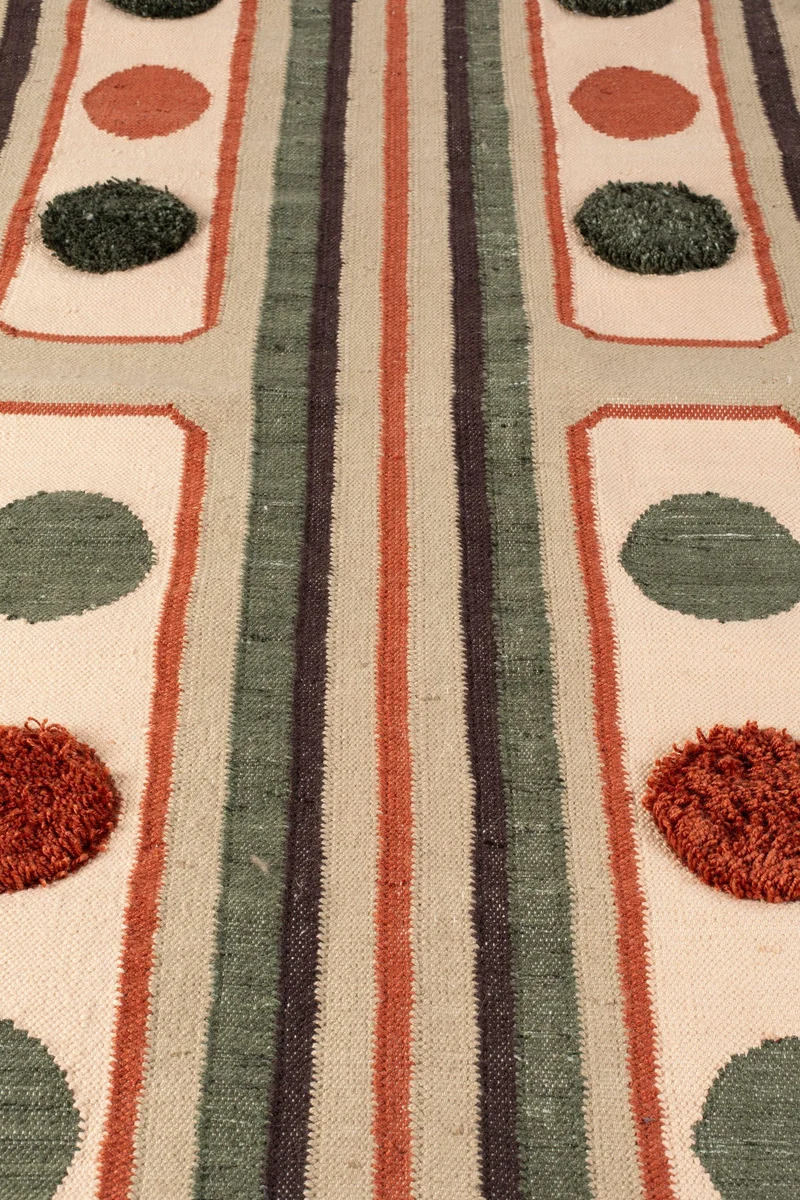 Teppich Haydon 200x300 cm Dutchbone in Grau mit Hochflor im Retro-Stil