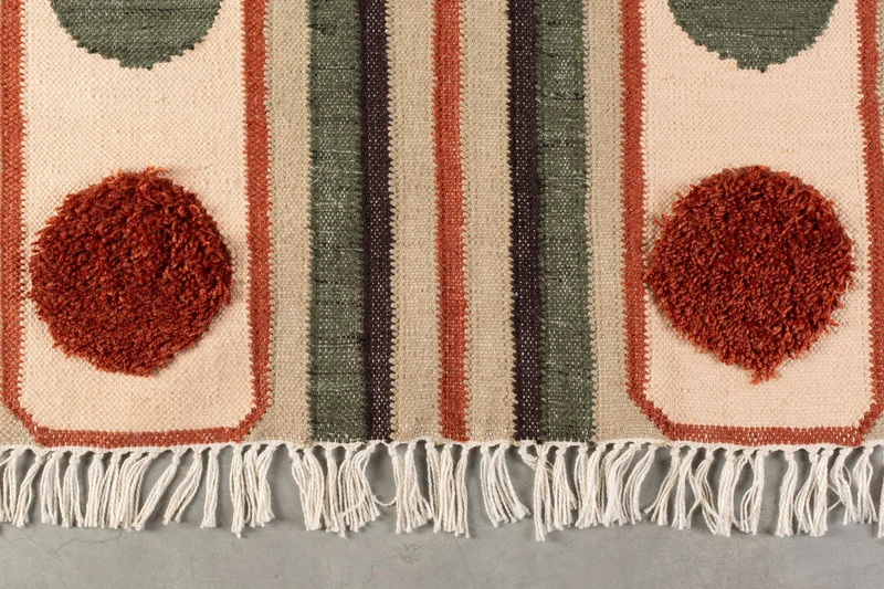 Teppich Haydon 200x300 cm Dutchbone in Grau mit Hochflor im Retro-Stil