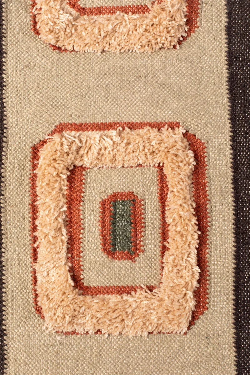 Teppich Haydon 200x300 cm Dutchbone in Grau mit Hochflor im Retro-Stil
