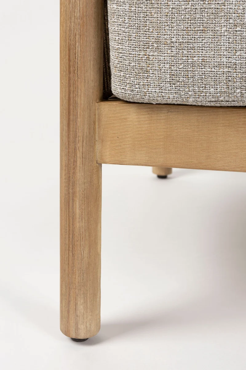 Loungesessel Oasis im 2er-Set, Beige aus Akazienholz – Dutchbone