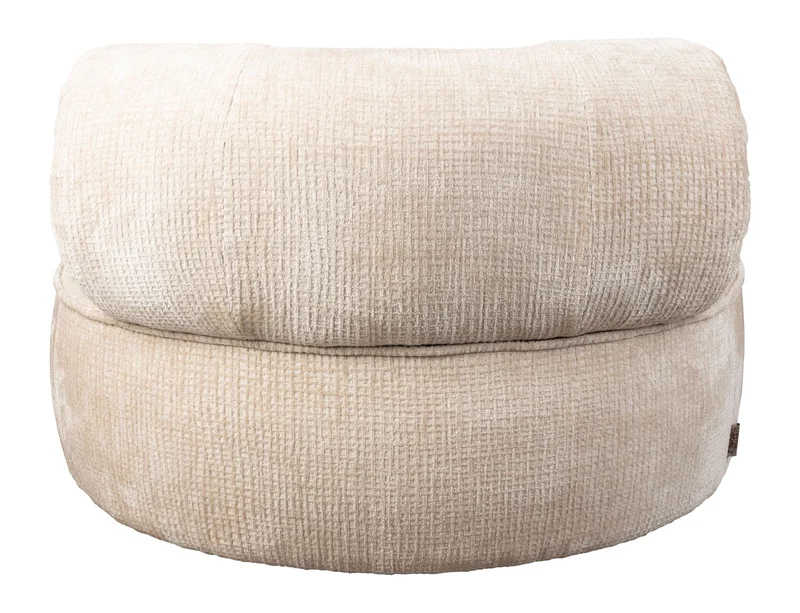 Loungesessel Tilbury drehbar mit gewebtem Muster, Beige, Dutchbone