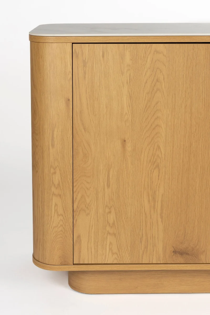 Hohes Sideboard Almira in Eiche-Optik mit Stauraum für Schlafzimmer