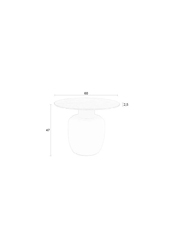 Beistelltisch Karula rund, Keramik-Platte in Travertin-Optik, Beige