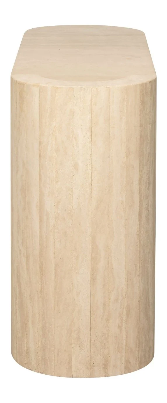 Konsole Alexander Jones Biltmore aus Travertin & Eisen, beige