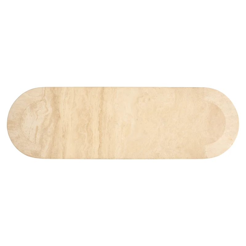 Konsole Alexander Jones Biltmore aus Travertin & Eisen, beige