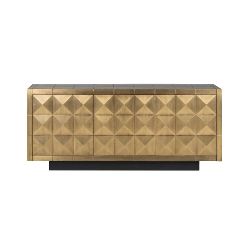 Richmond Sideboard Collada Brushed Gold, 180 cm, Metall & Holz