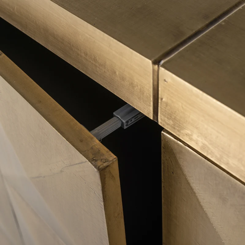 Richmond Sideboard Collada Brushed Gold, 180 cm, Metall & Holz