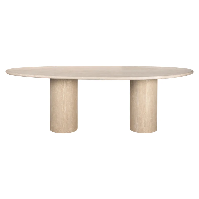 Esstisch Alexander Jones Renaissance in Beige mit Travertin, 240 cm