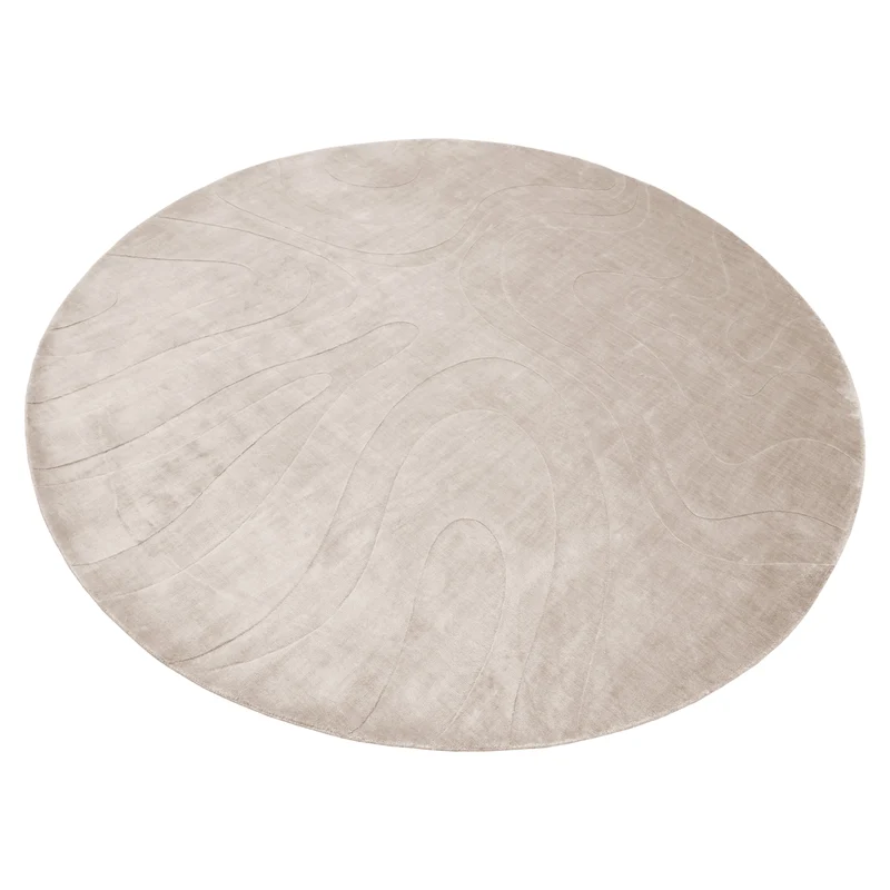 Teppich Addison natural 260x260 cm – runder Wohnzimmerteppich