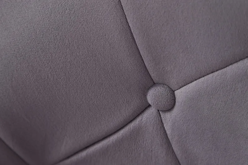 Loungesessel Samt Grau Gold Design Drehstuhl mit Rückenlehne