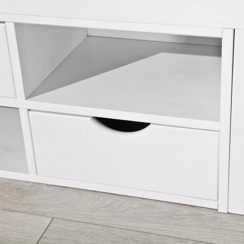 Massivholzbett Jugendbett Till 90 x 200 Kiefer weiß lackiert