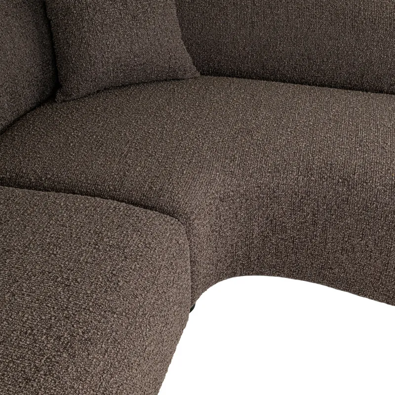 Richmond Sofa Pandora Chunky Lounge rechts, XXL-Eckcouch braun