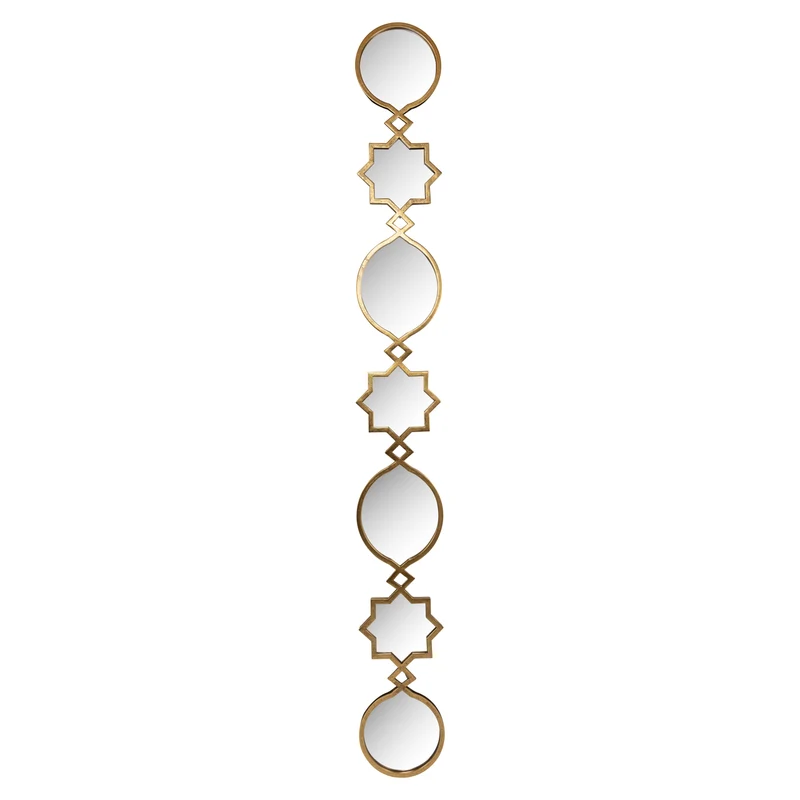 Spiegel Babice gold – schmaler Wandspiegel im edlen Rahmen, 227,5 cm