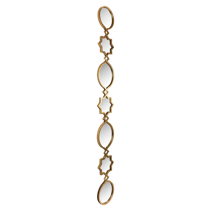 Spiegel Babice gold – schmaler Wandspiegel im edlen Rahmen, 227,5 cm