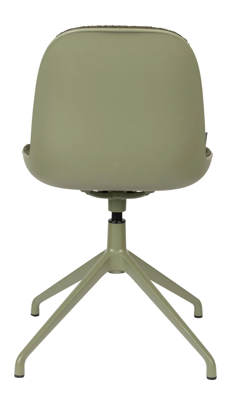 Esszimmerstuhl Albert Kuip Swivel 2er-Set in Grün mit Aluminiumgestell