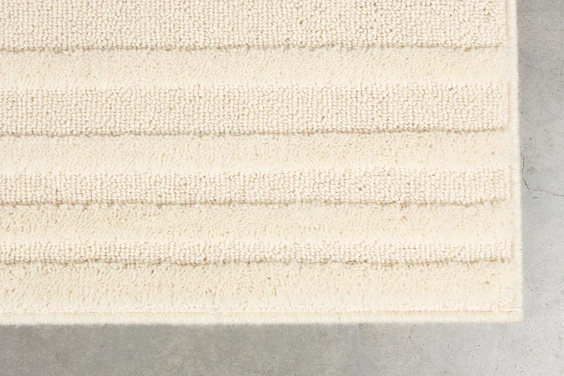 Teppich Crossing 200x300 Beige mit Zebra-Muster aus 100% Wolle