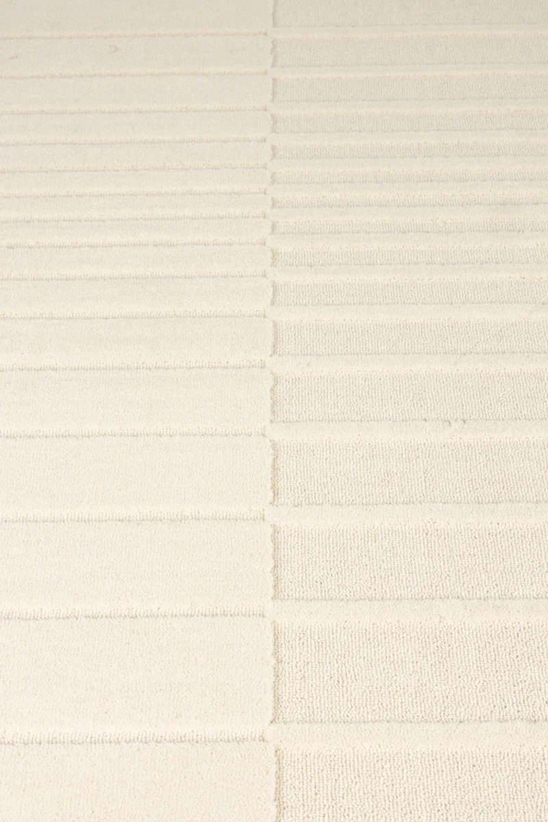 Teppich Crossing 200x300 Beige mit Zebra-Muster aus 100% Wolle