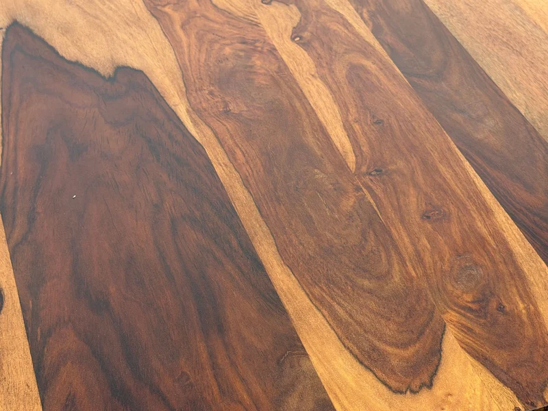 Esstisch Sheesham Massivholz 80x80 cm Dunkelbraun für 4 Personen