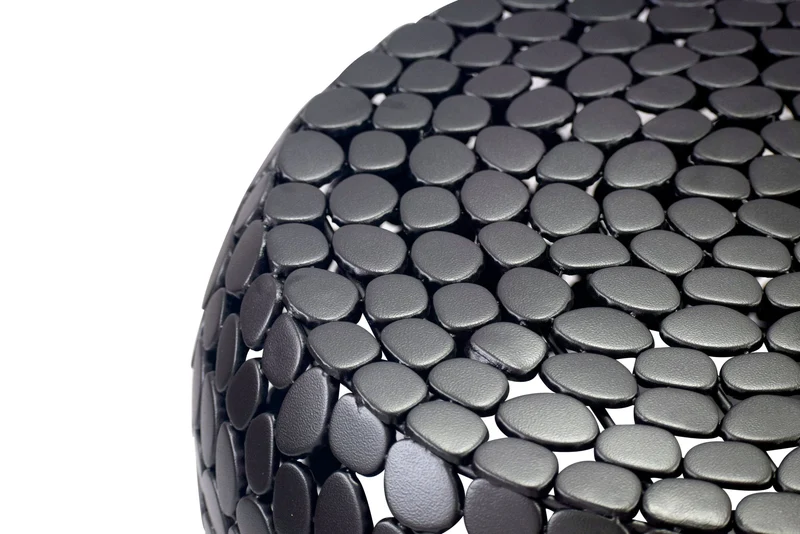Couchtisch Aluminium rund, Schwarz mit Anti-Rutsch-Noppen von Wohnling