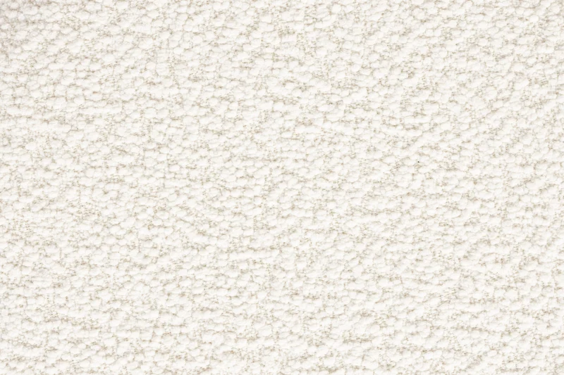 Hocker Marcos Weiß mit weichem Bouclé-Bezug fürs Wohnzimmer