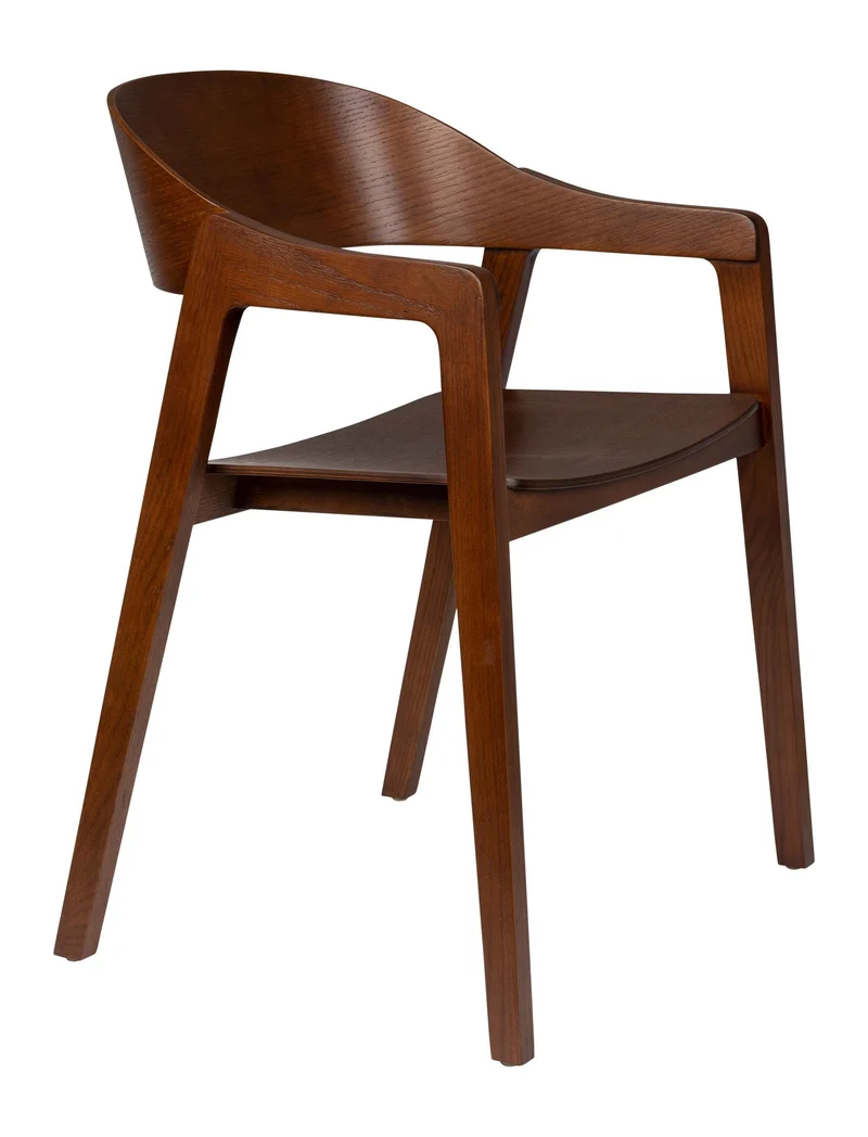 Esszimmerstuhl Westlake 2er-Set, Walnuss aus Eichenholz von Dutchbone