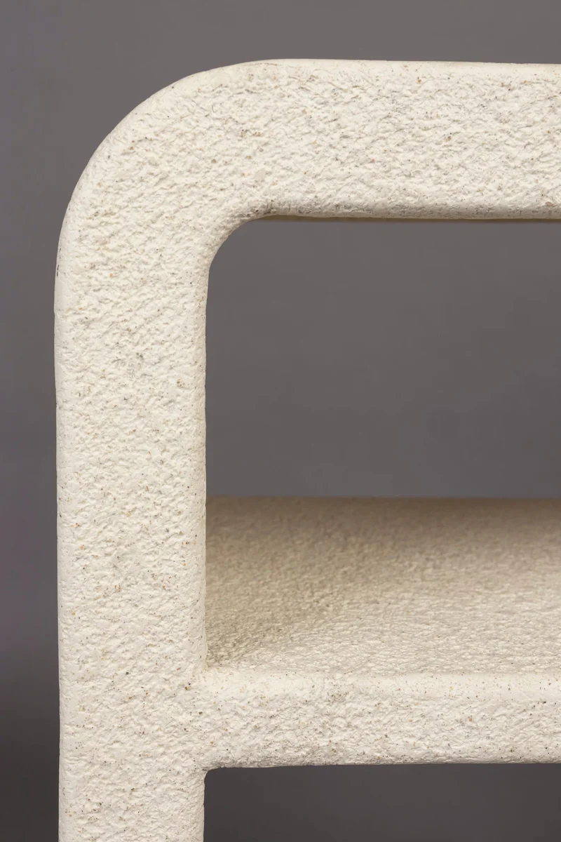 Beistelltisch Veda von Dutchbone aus recyceltem Marmor in Beige