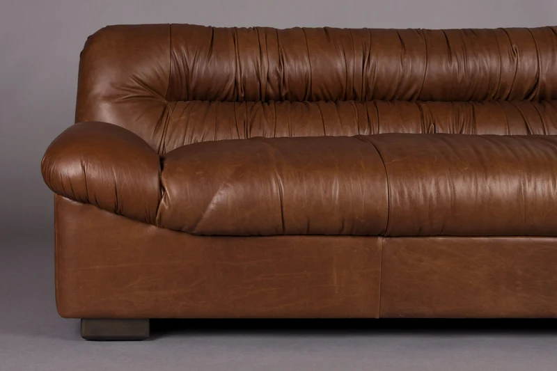 Sofa Douglas 3-Sitzer aus Leder in Chocolate Braun von Dutchbone