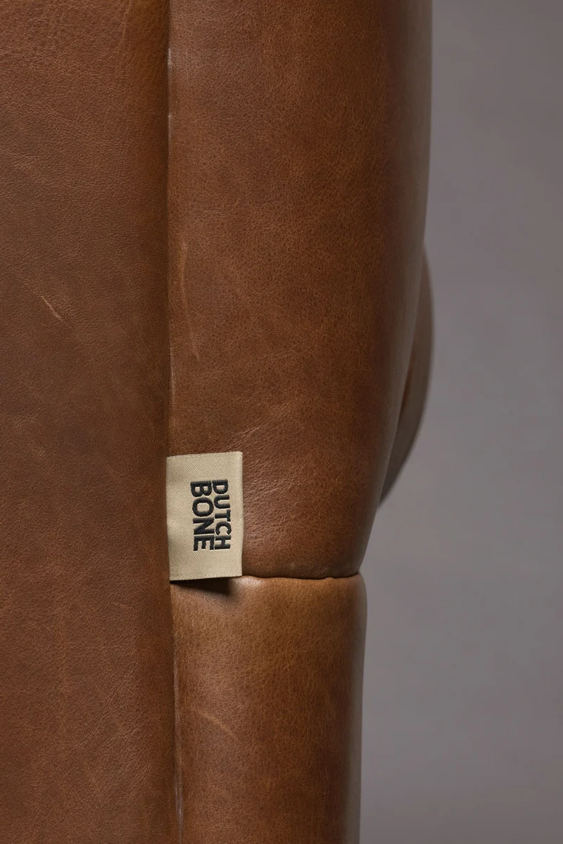 Sofa Douglas 3-Sitzer aus Leder in Chocolate Braun von Dutchbone