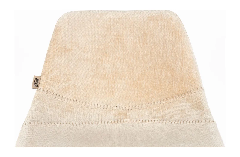 Barhocker Franky im 2er-Set, Beige mit gepolsterter Sitzschale