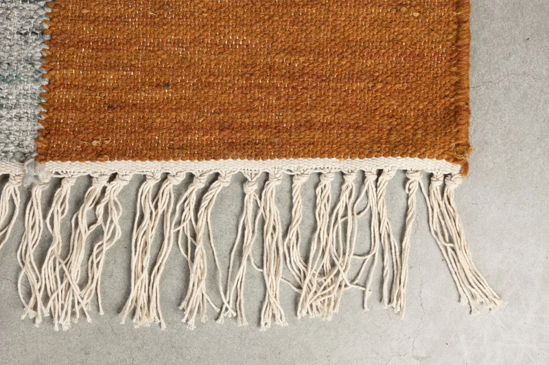 Teppich Pavilion 200x300 Natural Green Brown aus Wolle und Jute
