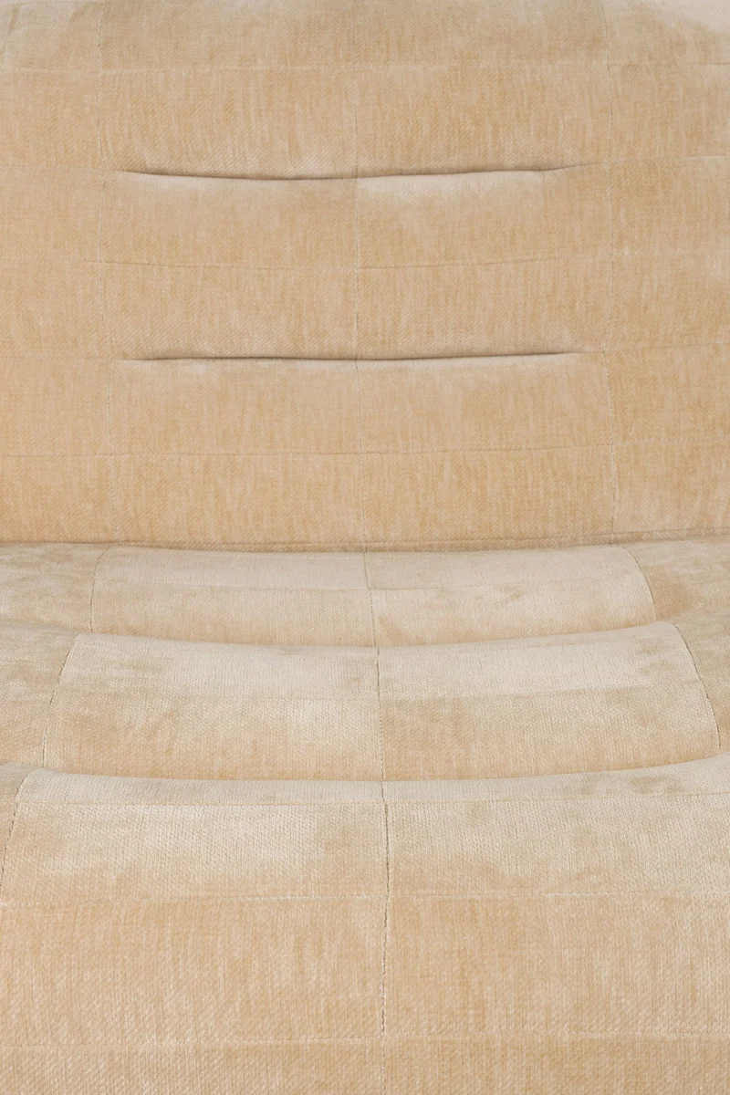 Loungesessel Wyatt Dutchbone mit Veloursbezug Beige für Wohnzimmer