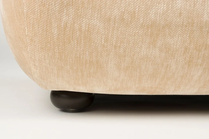 Loungesessel Wyatt Dutchbone mit Veloursbezug Beige für Wohnzimmer