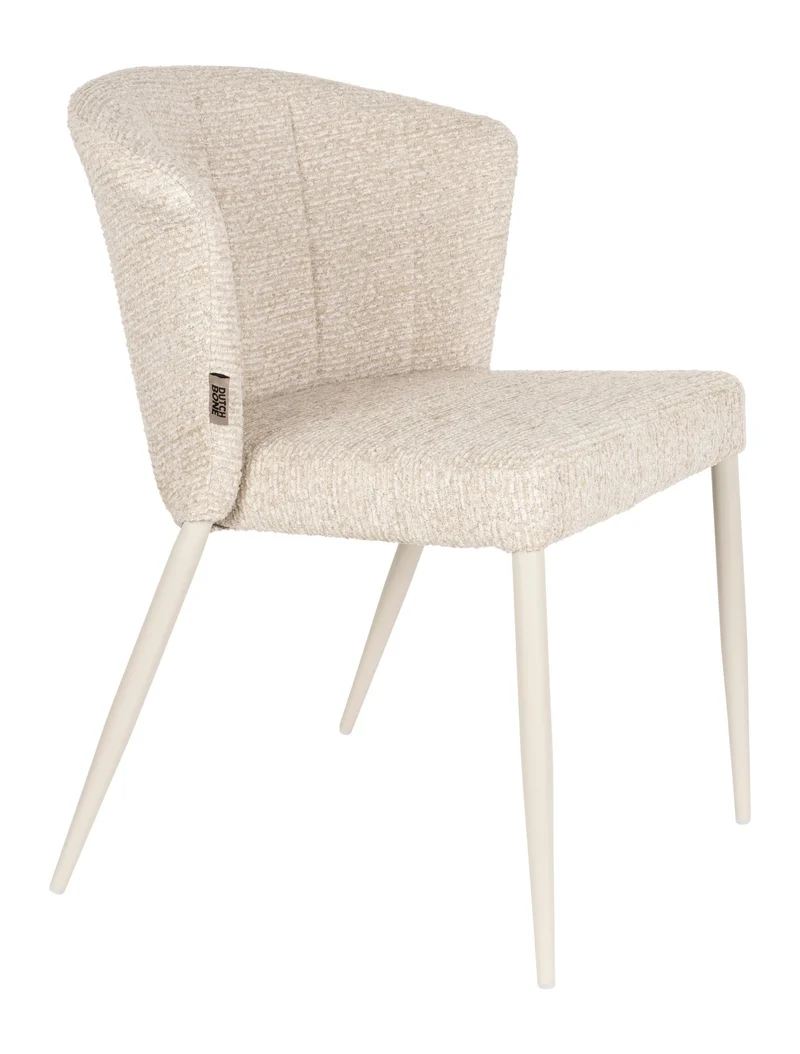 Esszimmerstuhl Georgia, stapelbares 2er-Set aus Sperrholz in Beige
