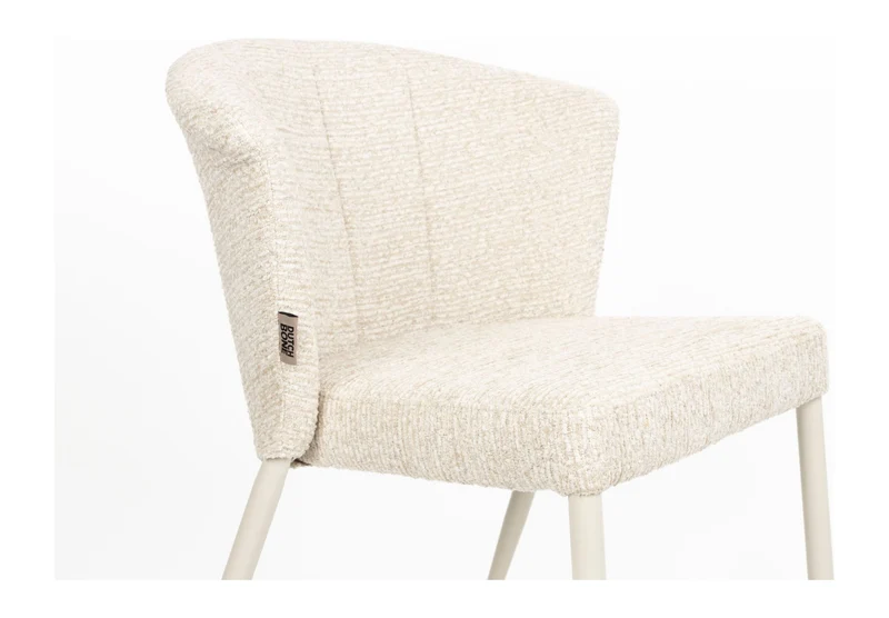 Esszimmerstuhl Georgia, stapelbares 2er-Set aus Sperrholz in Beige