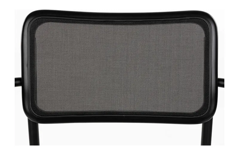 Sessel Carree 2er-Set, Schwarz mit Armlehne, Mesh von Dutchbone