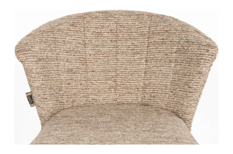 Barhocker Georgia im 2er-Set, Soft Brown mit Metallgestell, Dutchbone