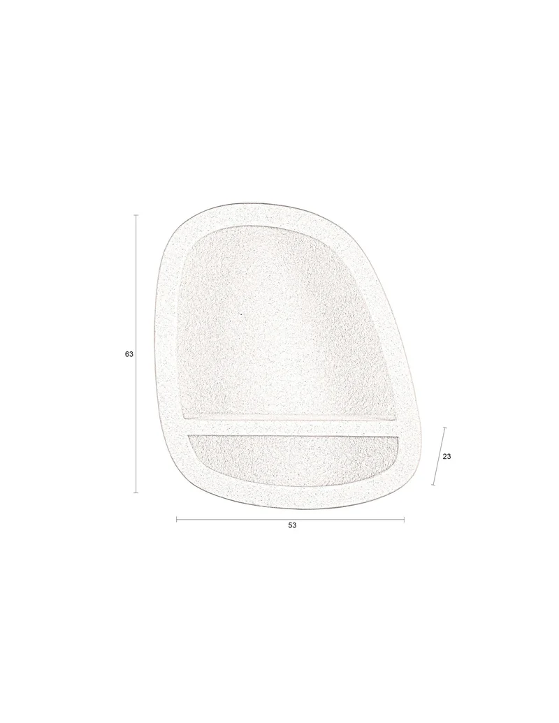 Wandregal Veda aus recyceltem Marmor, Beige – Wohnzimmer-Deko