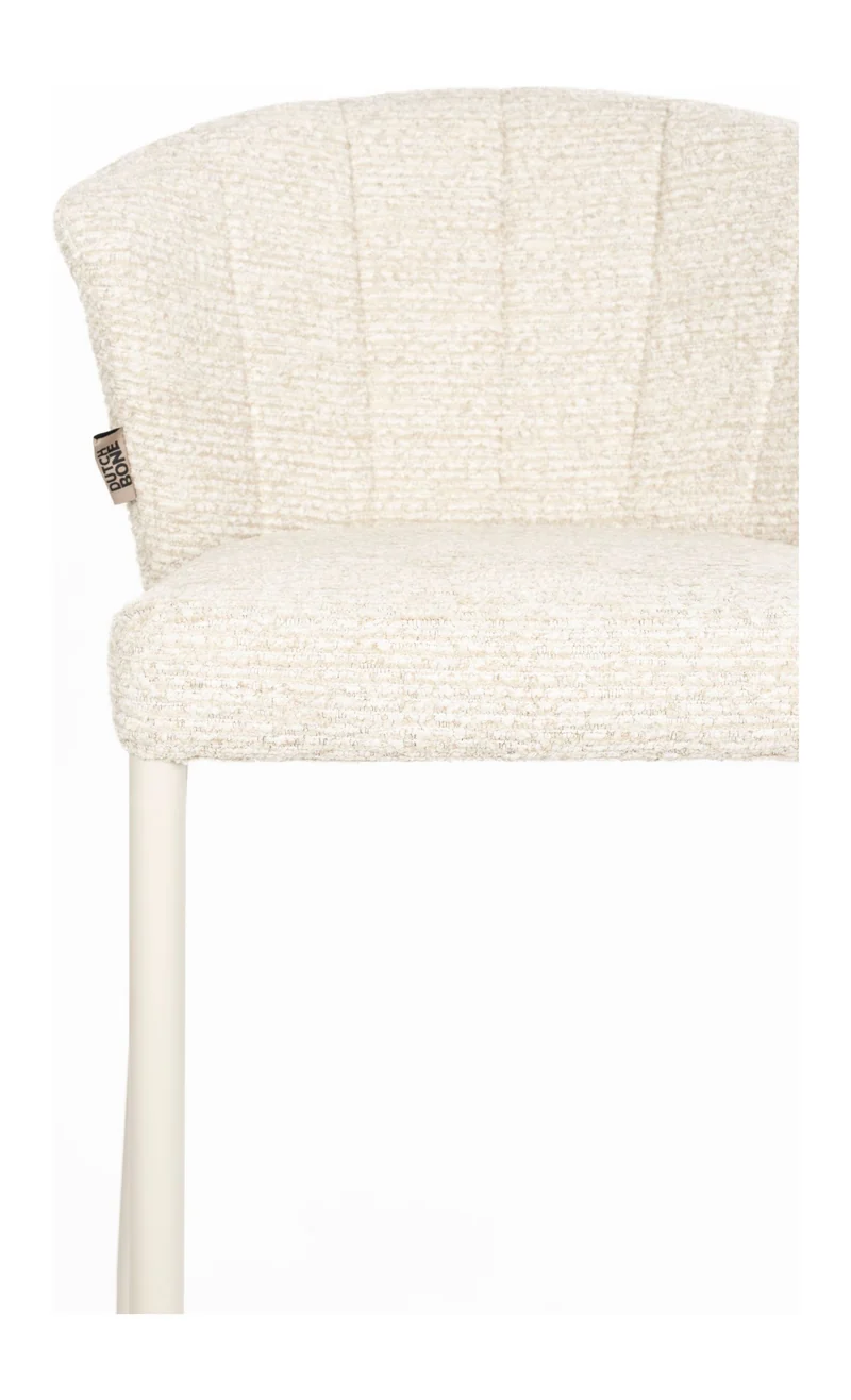Barhocker Georgia 2er-Set, Soft Beige mit Metallgestell von Dutchbone