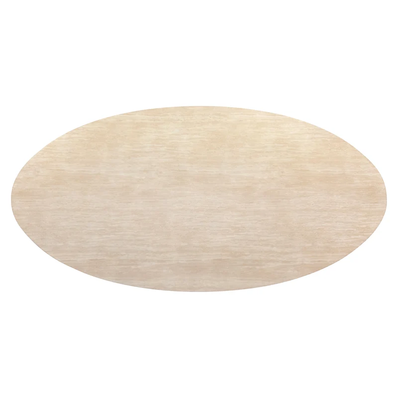 Esstisch Fictus 240 cm beige – Faux-Travertin-Optik, Eisengestell