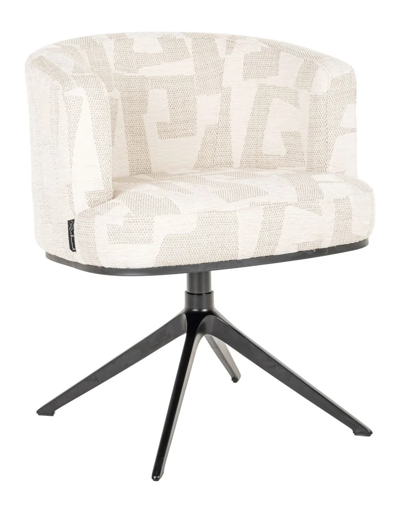 Esszimmerstuhl Cheyenne beige graffic mit Drehfunktion, Richmond